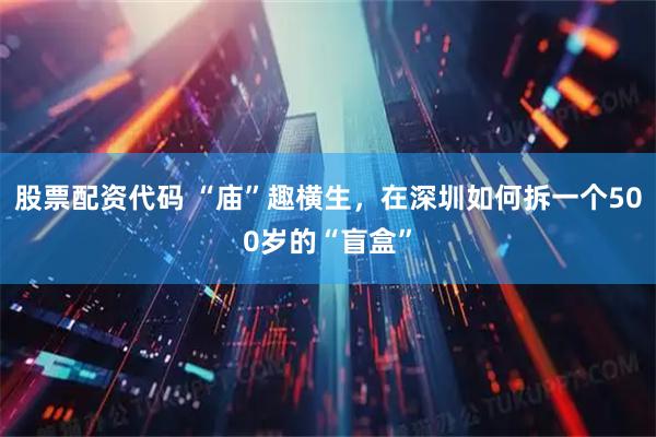 股票配资代码 “庙”趣横生，在深圳如何拆一个500岁的“盲盒”
